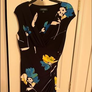 Ralph Lauren knee length floral wrap dress.